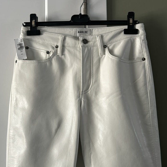 AGOLDE Recycled Leather Jeans Lyle NWT - Picture 1 of 13